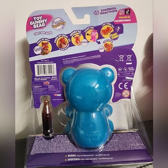 Amazon.com: Eolo Toys - Gummymals Blue. Interactive Super  Lot of two Gummymals Interactive Super Squishy Gummy Bear Jiggly Pets Eolo